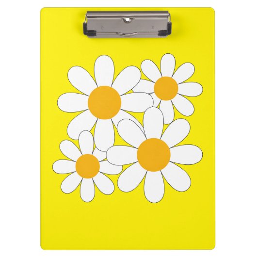 Bright and Bold Daisy Klemmbrett (Vorderseite)