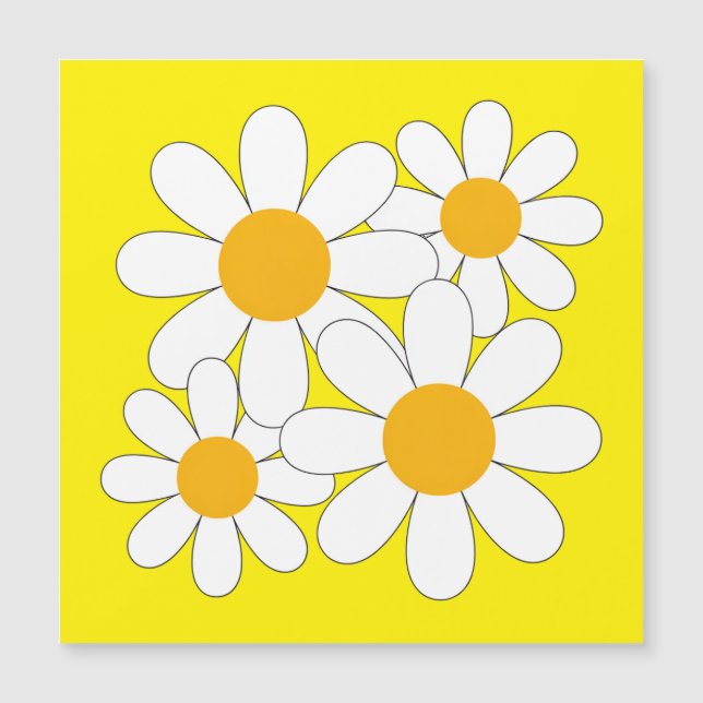 Bright and Bold Daisy Magnetkarte (Vorderseite)