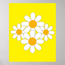 Bright and Bold Daisy Poster