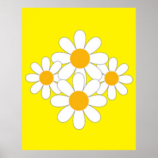 Bright and Bold Daisy Poster