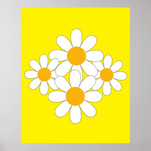 Bright and Bold Daisy Poster (Vorne)