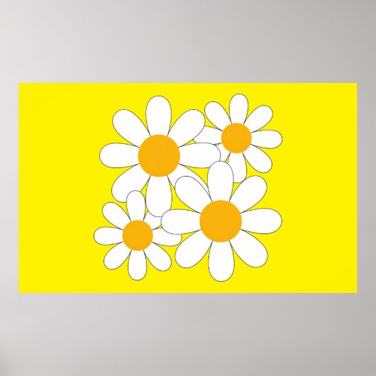 Bright and Bold Daisy Poster (Vorne)