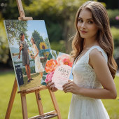 bright and bold vibrant floral bridal shower einladung