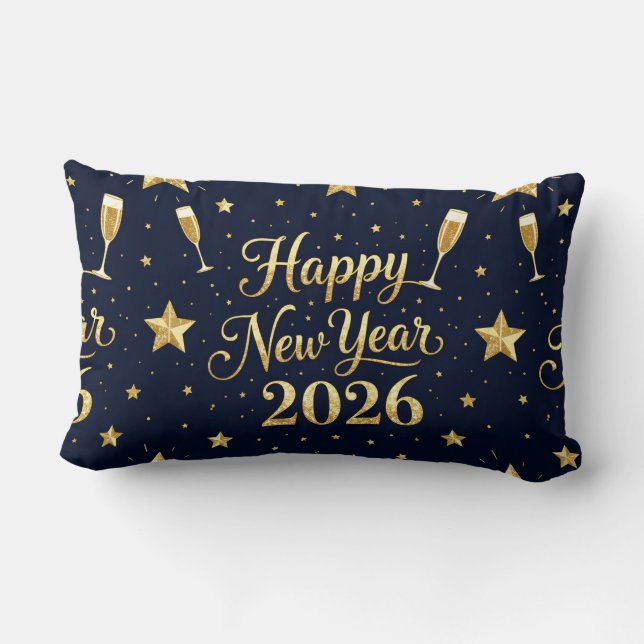Bright and Cheerful Holiday Vibes Throw -New Year Lendenkissen (Rückseite)