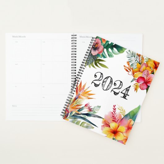 Bright and Cheerful Tropical Flower Planner Planer (Anzeige)