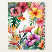 Bright and Cheerful Tropical Flower Planner Planer (Rückseite)