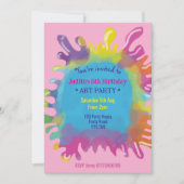 Bright and Colorful chic play kids art Party Einladung (Vorderseite)