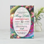 Bright and Colorful Christmas Party Invitation Einladung (Stehend Vorderseite)