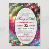 Bright and Colorful Christmas Party Invitation Einladung (Vorne/Hinten)