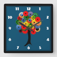 Bright and Colorful Mechanical Gear Tree