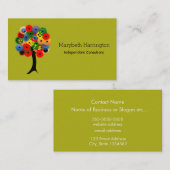 Bright and Colorful Mechanical Gear Tree Visitenkarte (Vorne/Hinten)