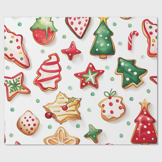 Bright and Joyful Holiday Cookies Geschenkpapier (Flach)