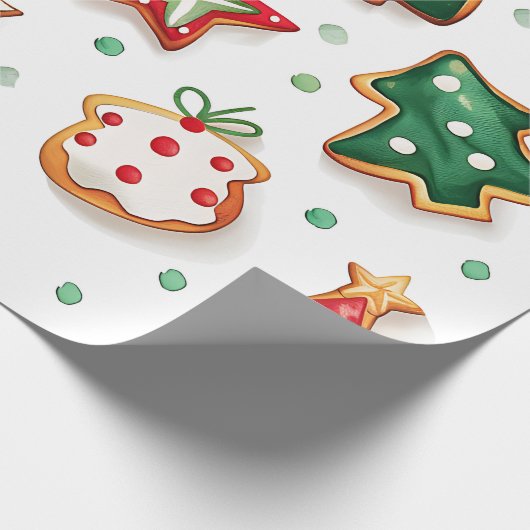 Bright and Joyful Holiday Cookies Geschenkpapier (Ecke)