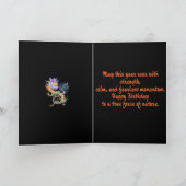 Bright and Vivid Chinese Fire Dragon Cut Out Karte (Innenseite)