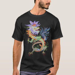 Bright and Vivid Chinese Fire Dragon Cut Out T-Shirt