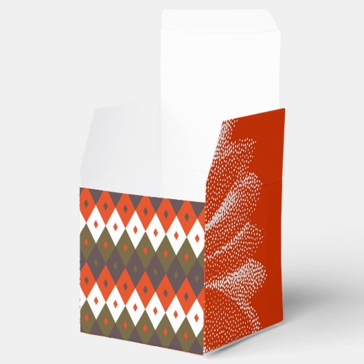 Bright and Vivid Rhombus Pattern Throw Pillow Geschenkschachtel (Geöffnet)