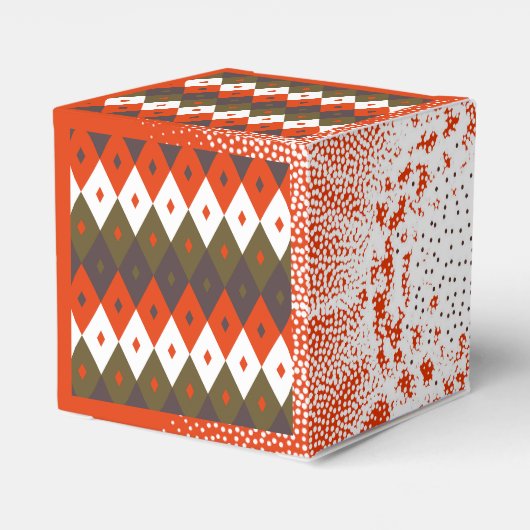 Bright and Vivid Rhombus Pattern Throw Pillow Geschenkschachtel (Rückseite)