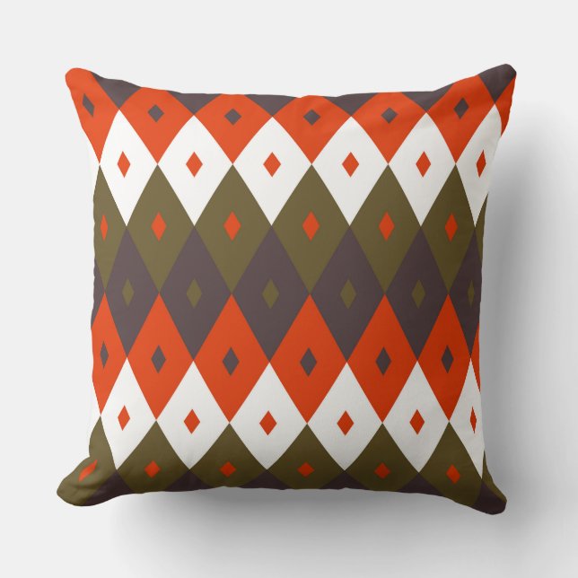 Bright and Vivid Rhombus Pattern Throw Pillow Kissen (Vorderseite)