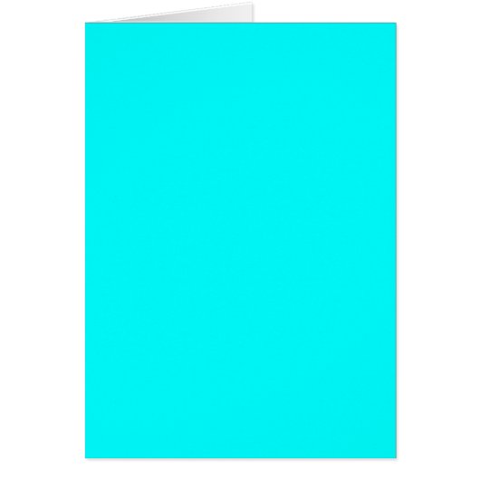 Bright Aqua Blank Grußkarte (Vorne)