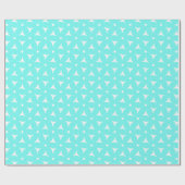 Bright Aqua Blue Design Geschenkpapier (Flach)