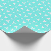 Bright Aqua Blue Design Geschenkpapier (Ecke)