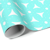 Bright Aqua Blue Design Geschenkpapier (Rolleneckpunkt)