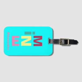 Bright Aqua Blue mehrfarbig Boho Gepäckanhänger