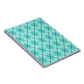 Bright Aqua Raute Notebook Notizblock (Rechte Seite)