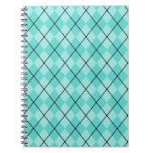 Bright Aqua Raute Notebook Notizblock (Vorderseite)