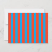 Bright Aqua & Tangerine Wavy Note Card Einladung (Rückseite)