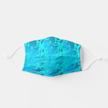 Bright Aqua und Blue Abstract Design