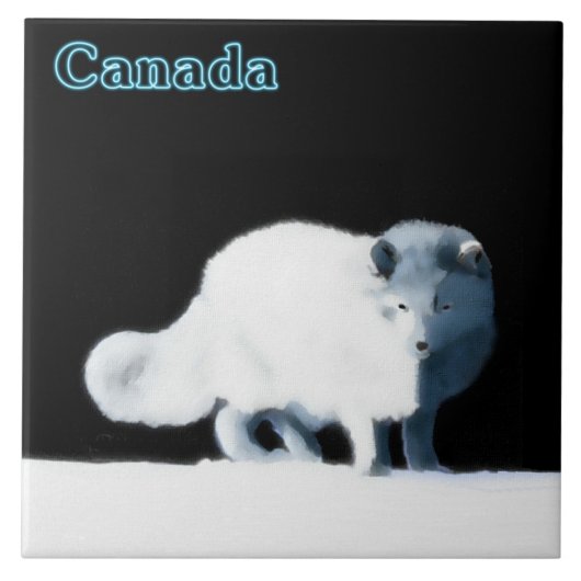 Bright Arctic Fox Fliese (Vorderseite)