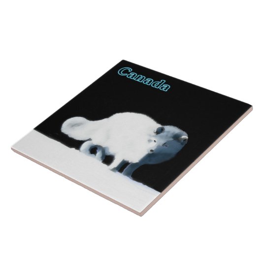 Bright Arctic Fox Fliese (Seite)