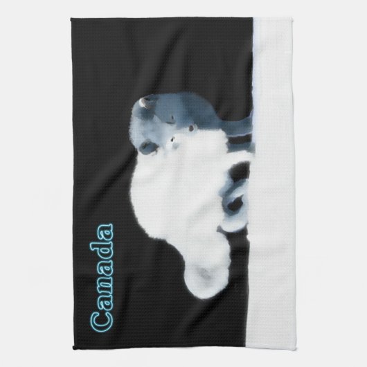 Bright Arctic Fox Geschirrtuch (Vertikal)