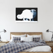 Bright Arctic Fox Leinwanddruck (Insitu (Schlafzimmer))