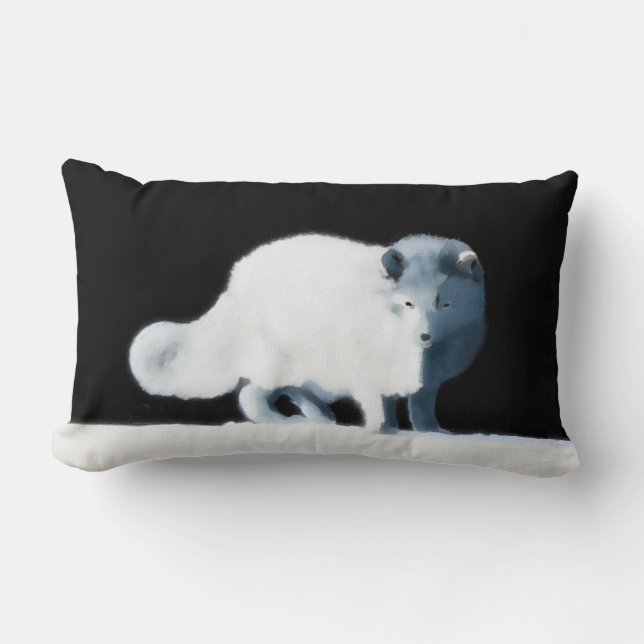 Bright Arctic Fox Lendenkissen (Vorderseite)