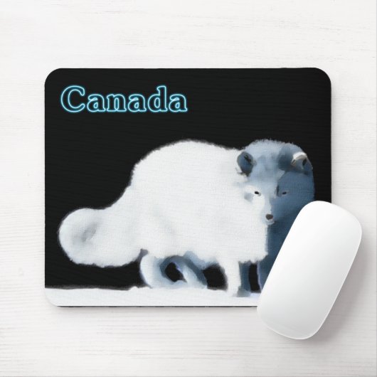 Bright Arctic Fox Mousepad (Mit Mouse)