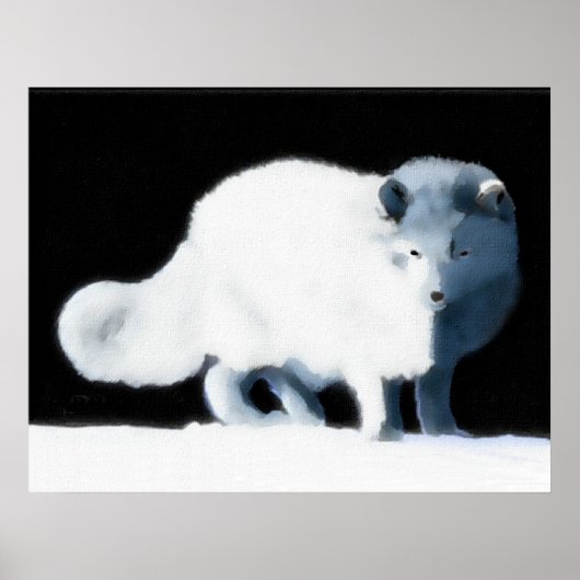 Bright Arctic Fox Poster (Vorne)