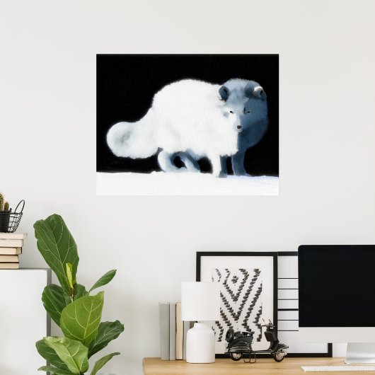 Bright Arctic Fox Poster (Heimbüro)
