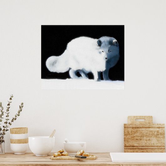 Bright Arctic Fox Poster (Küche)