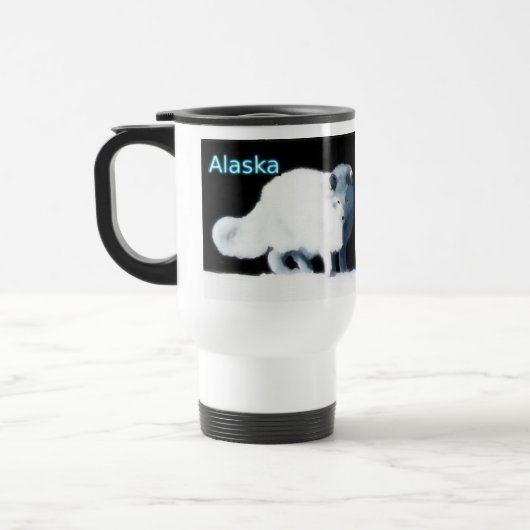 Bright Arctic Fox Reisebecher (Links)