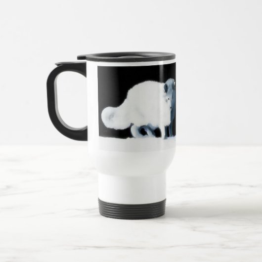 Bright Arctic Fox Reisebecher (Links)