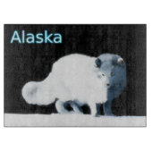 Bright Arctic Fox Schneidebrett (Vorderseite)