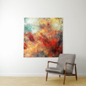 Bright artistic splashes. Abstract painting color Wandteppich (Beispiel)