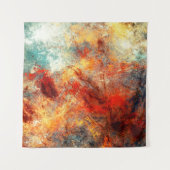 Bright artistic splashes. Abstract painting color  Wandteppich (Vorderseite)