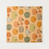 Bright autumn vintage seamless pattern background wandteppich (Vorderseite (Horizontal))