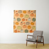 Bright autumn vintage seamless pattern background wandteppich (Beispiel)