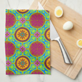 Bright Aztec Tile Geschirrtuch (Viertel Falte)