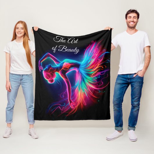 Bright Ballerina Ballett Nebel Moderner Tanz Schwa Fleecedecke (Beispiel)