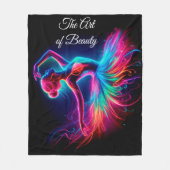 Bright Ballerina Ballett Nebel Moderner Tanz Schwa Fleecedecke (Vorderseite)